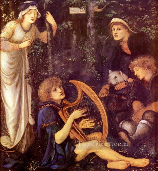La locura de Sir Tristram Prerrafaelita Sir Edward Burne Jones Pintura al óleo